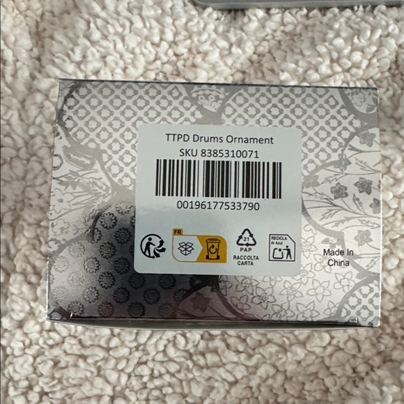 NIB Taylor Swift TTPD “The Smallest Man Who Ever Lived” Drum Ornament - Picture 2 of 4